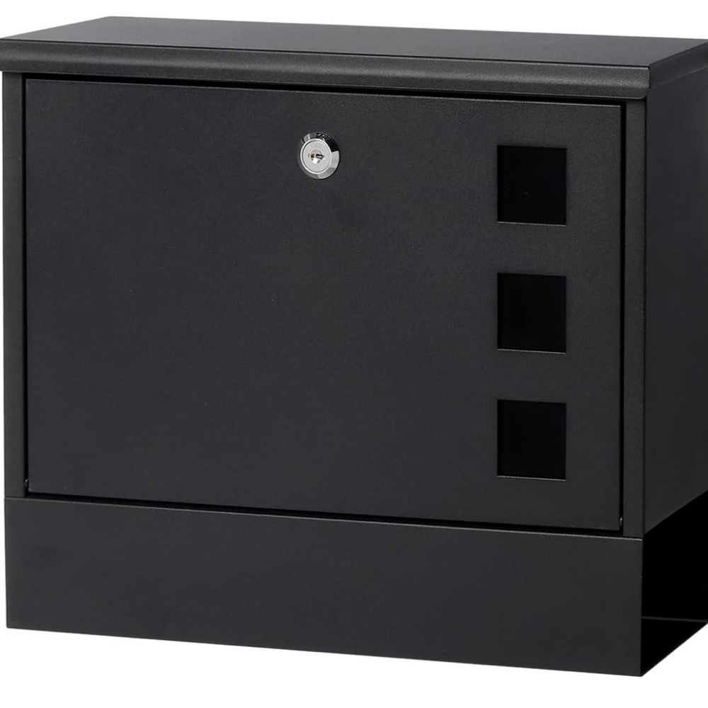Locking Mailbox Wall Mounted, Mail Box with Key Lock, Large Capacity Mailbox